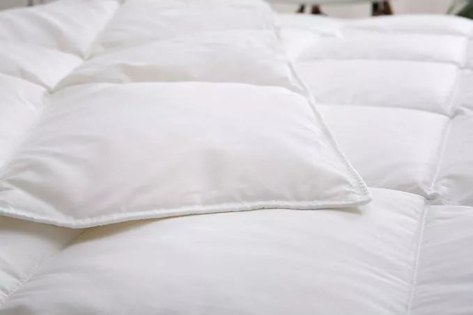 Organic Wool Crib Comforter Hypoallergenic Goose Filled Baby Comforter Soft, Warm, and Safe for Year Round Use