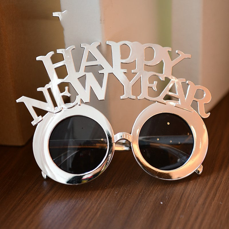 Creative 2025 Happy New Year Party Glasses Fun Photo Props & Holiday Dress-Up