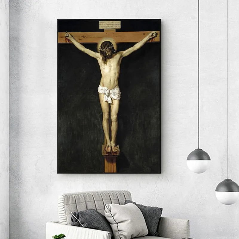 Crucifixion on Canvas - Oil Painting Print for Elegant Home Décor