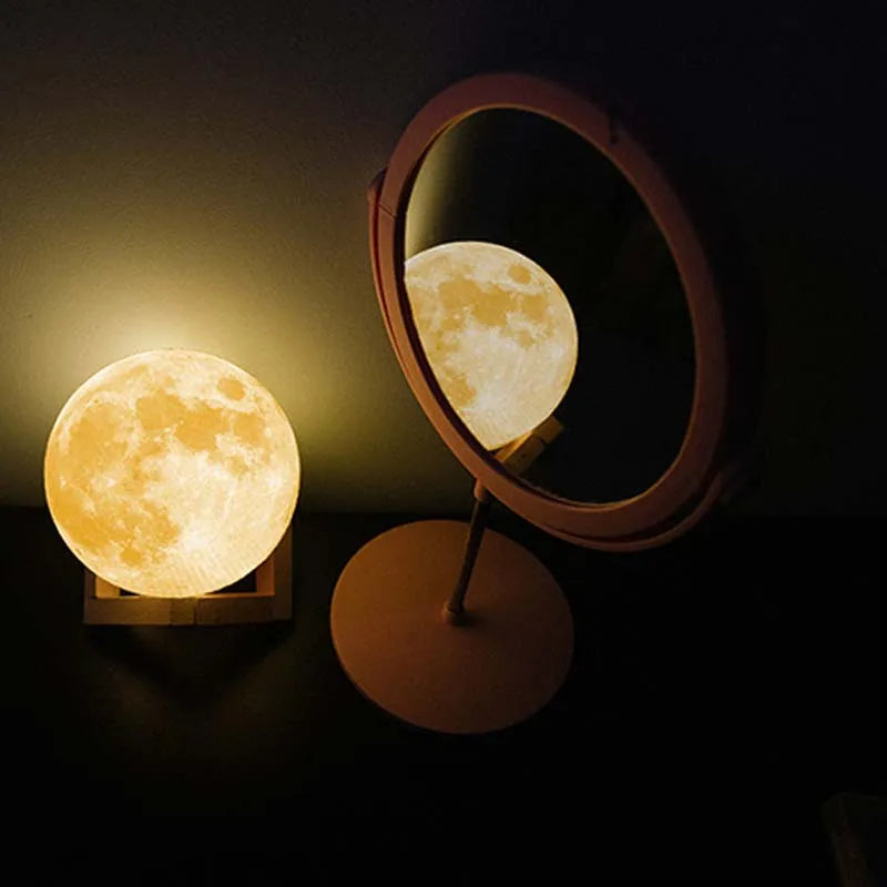 Smart Remote-Control Moon Lamp – Charging LED Lamp with Bluetooth Speaker