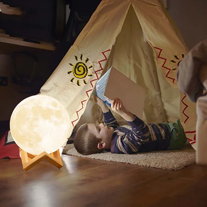 Smart Remote-Control Moon Lamp – Charging LED Lamp with Bluetooth Speaker