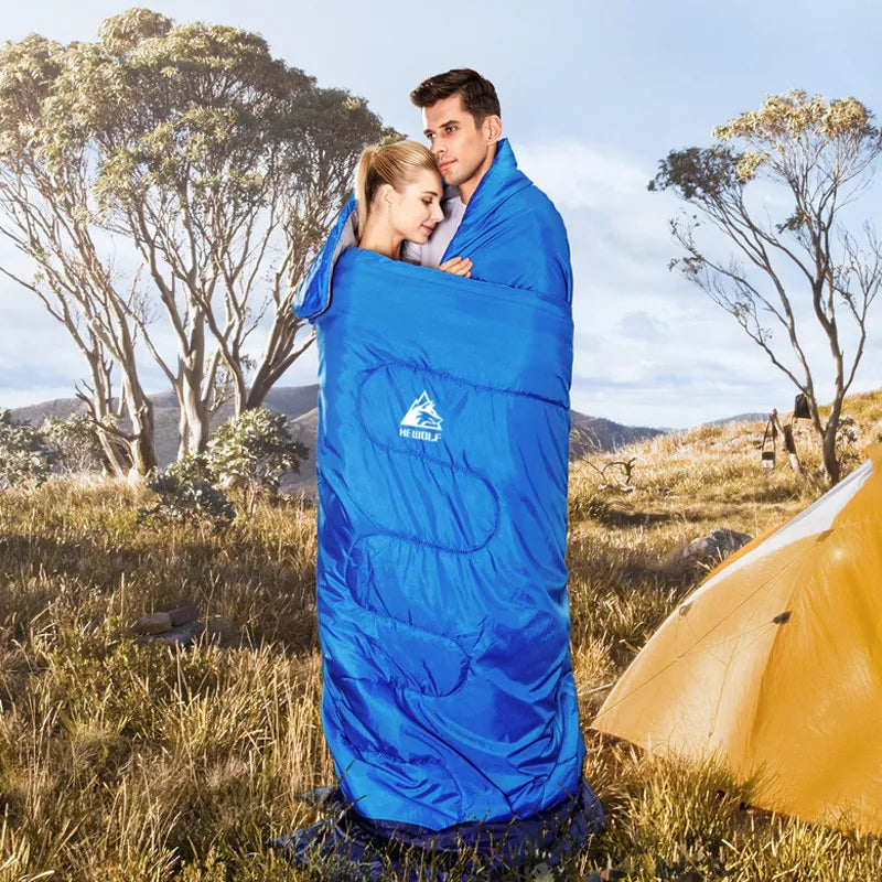 Winter Envelope Double Sleeping Bag Thickened Warm Sleeping Bag for Couples