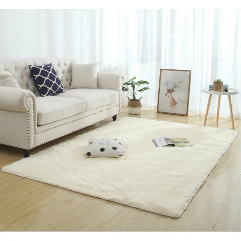 Silky Fluffy Modern Plush Carpet - Shaggy Rug for Home Décor