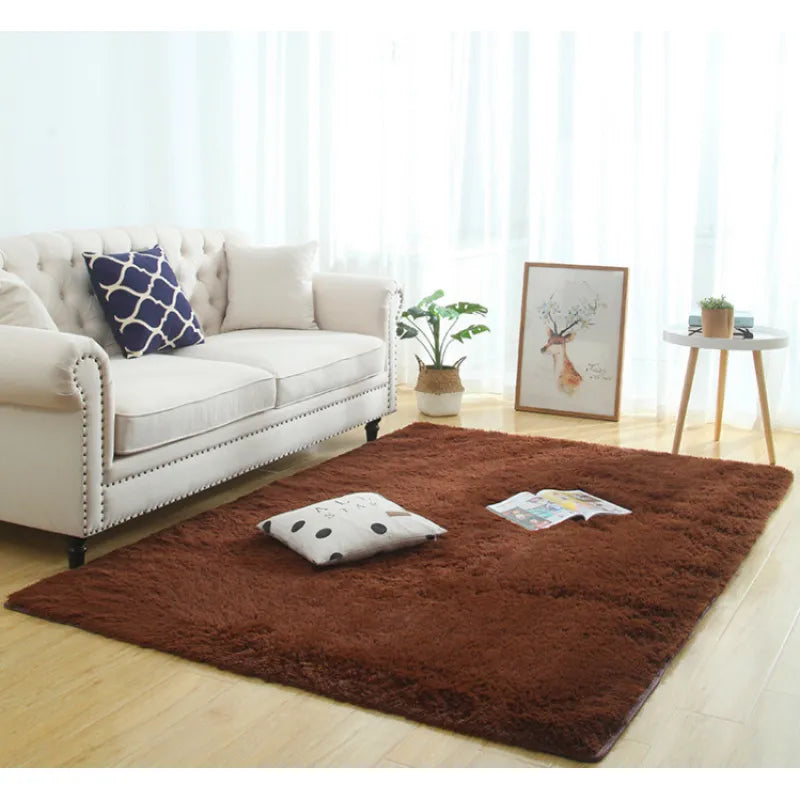 Silky Fluffy Modern Plush Carpet - Shaggy Rug for Home Décor