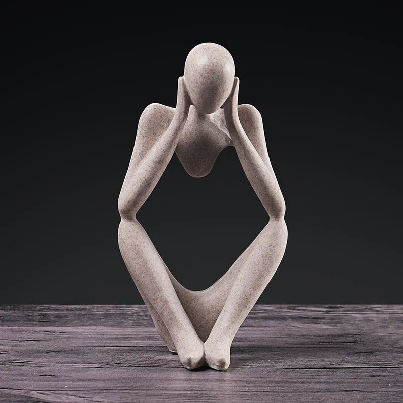 Nordic Pensive Character Sculpture Decoration Timeless Elegance for Your Space