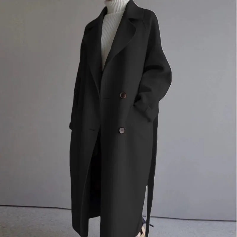 Women’s Lapel Cashmere Coat: Effortlessly Elegant for Cold Weather