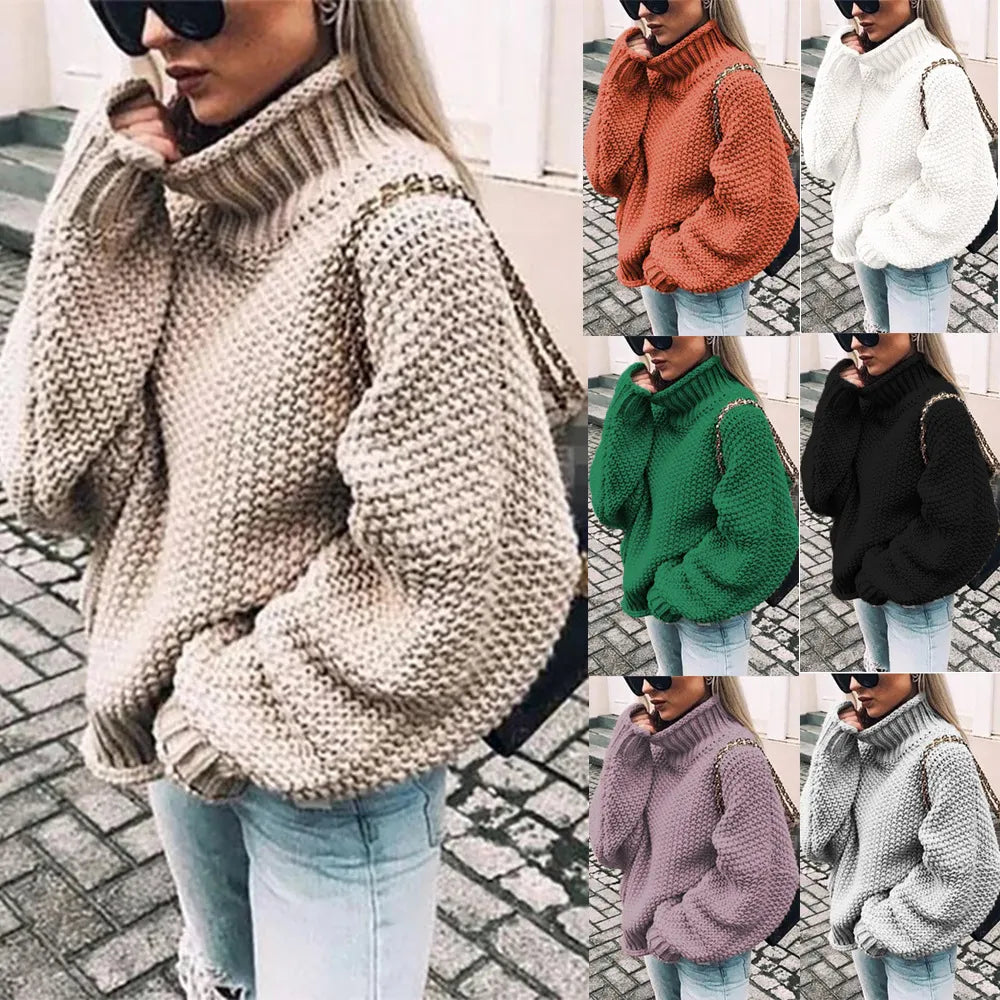 Women’s Thick Cotton Sweater – Cozy and Stylish for Winter