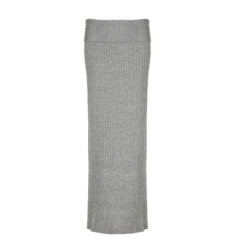 Elegant Solid Color Woolen Sheath Dress - Temperament Slimming Hip Skirt