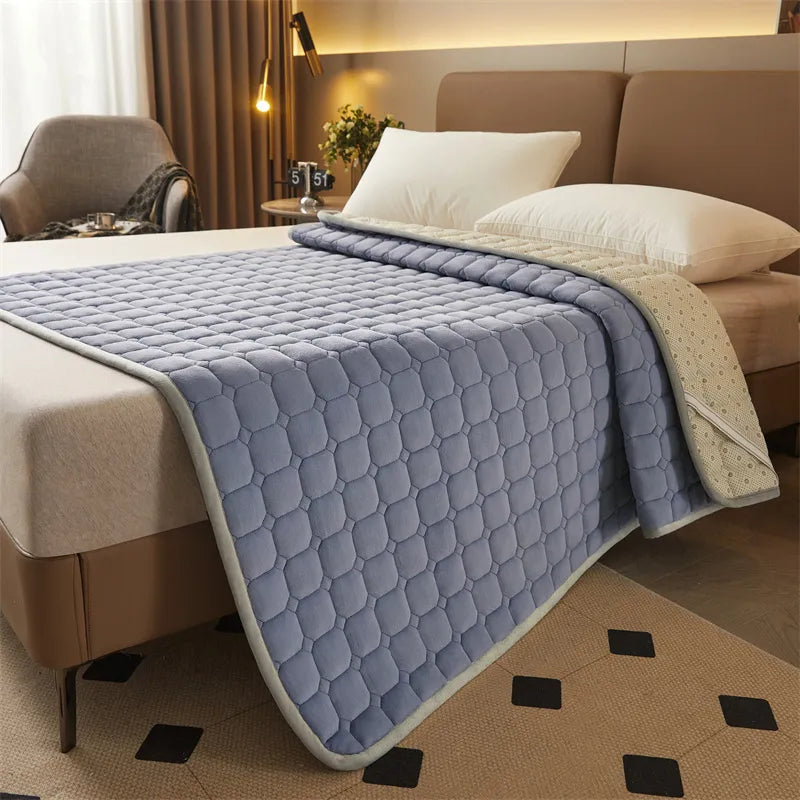 Milk Fiber Quilted Mattress Cushion – Luxurious Comfort for Every Bed