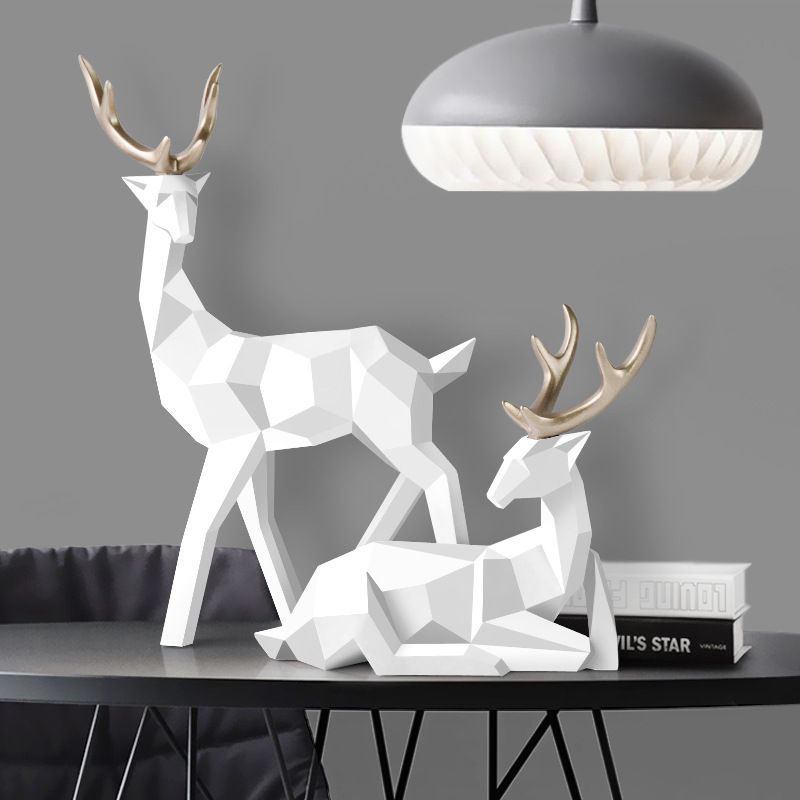 Modern Resin Deer Sculpture - Elegant Home Décor Statue