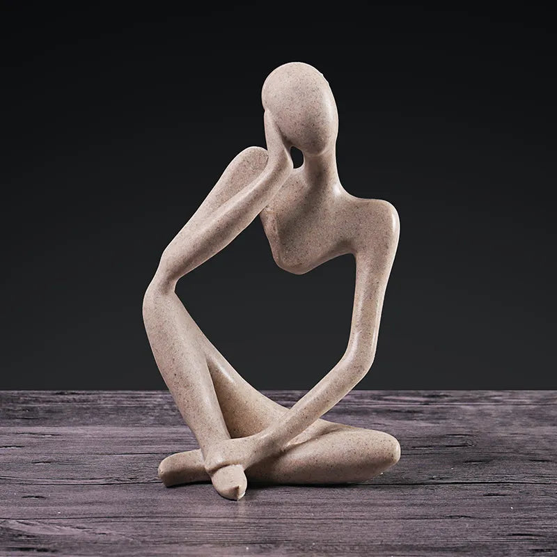 Nordic Pensive Character Sculpture Decoration Timeless Elegance for Your Space