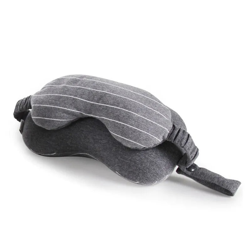 2-in-1 Eye Mask and Travel Pillow – Multi-Function Neck Pillow for Office, Travel, and Sleep