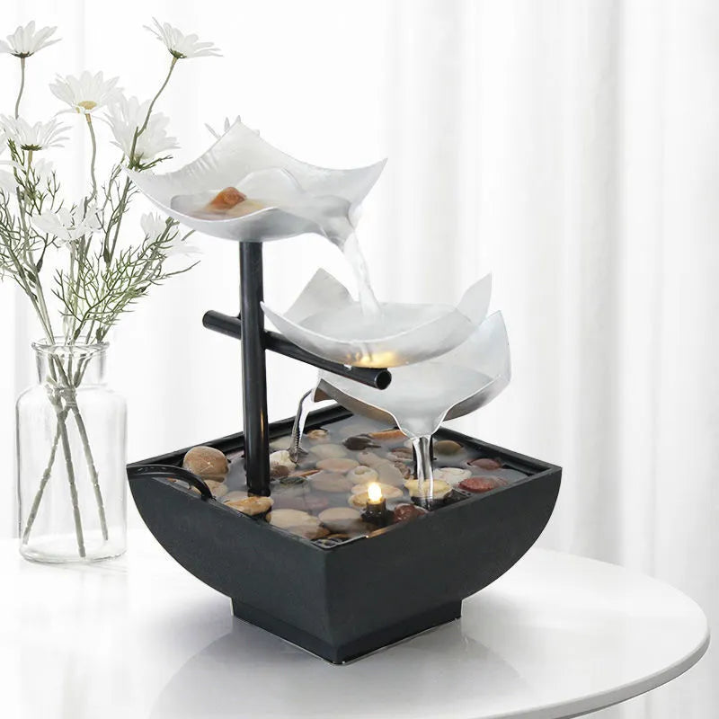 Modern Flowing Water Ornament - Desktop Fountain Craft for Home Decoration