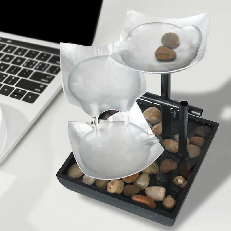 Modern Flowing Water Ornament - Desktop Fountain Craft for Home Decoration