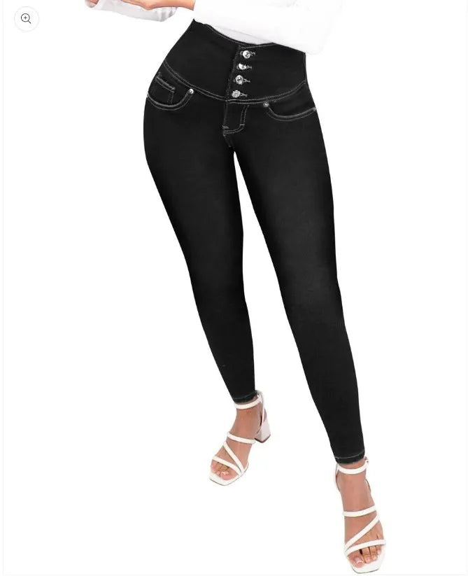 Women’s Bodybuilding Peach Hip Shaping Jeans - High Waist Stretchy Denim for Sculpted Curves