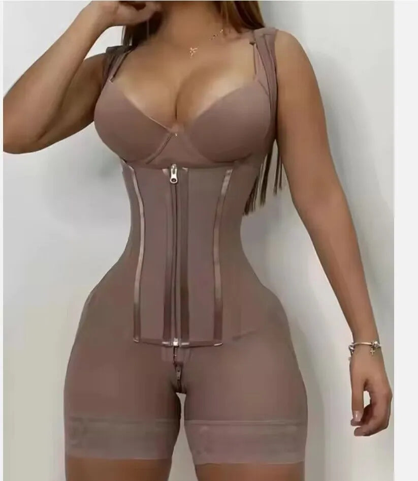 Women’s 7-Bone Steel Bar Corset Bodysuit - Adjustable Shapewear for Waist Support, Tummy Control, and Hip Lifting