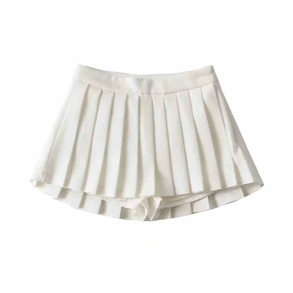 Women's High Waist A-Line Pleated Skirt