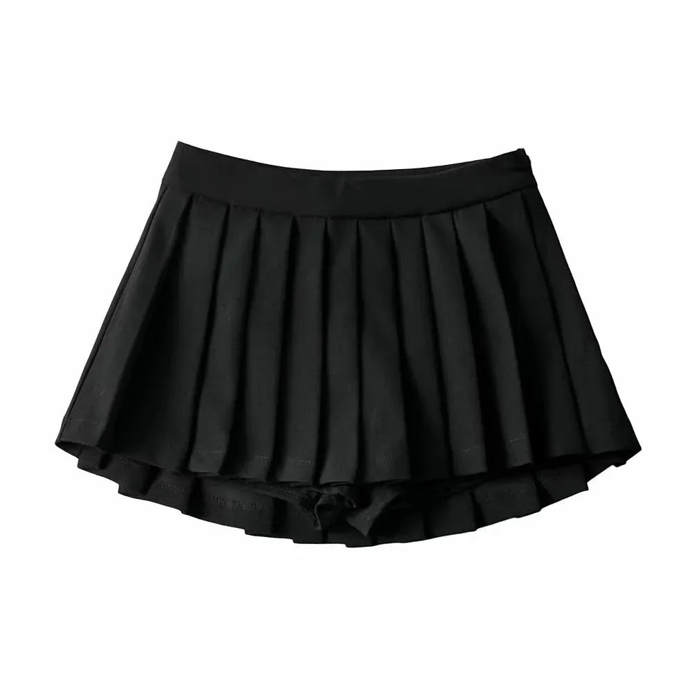 Women's High Waist A-Line Pleated Skirt