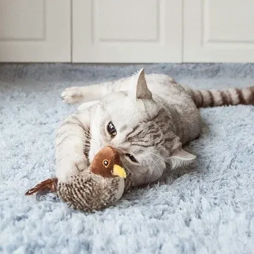 Interactive Plush Cat Toys – Little Mouse & Bird Vocal Prey for Endless Playtime