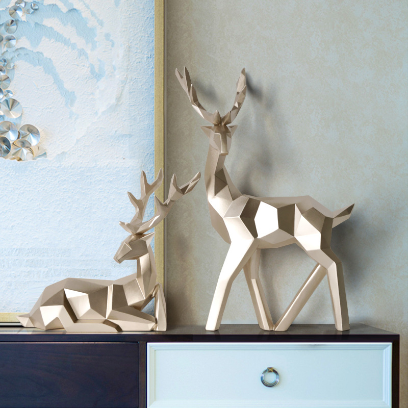 Modern Resin Deer Sculpture - Elegant Home Décor Statue