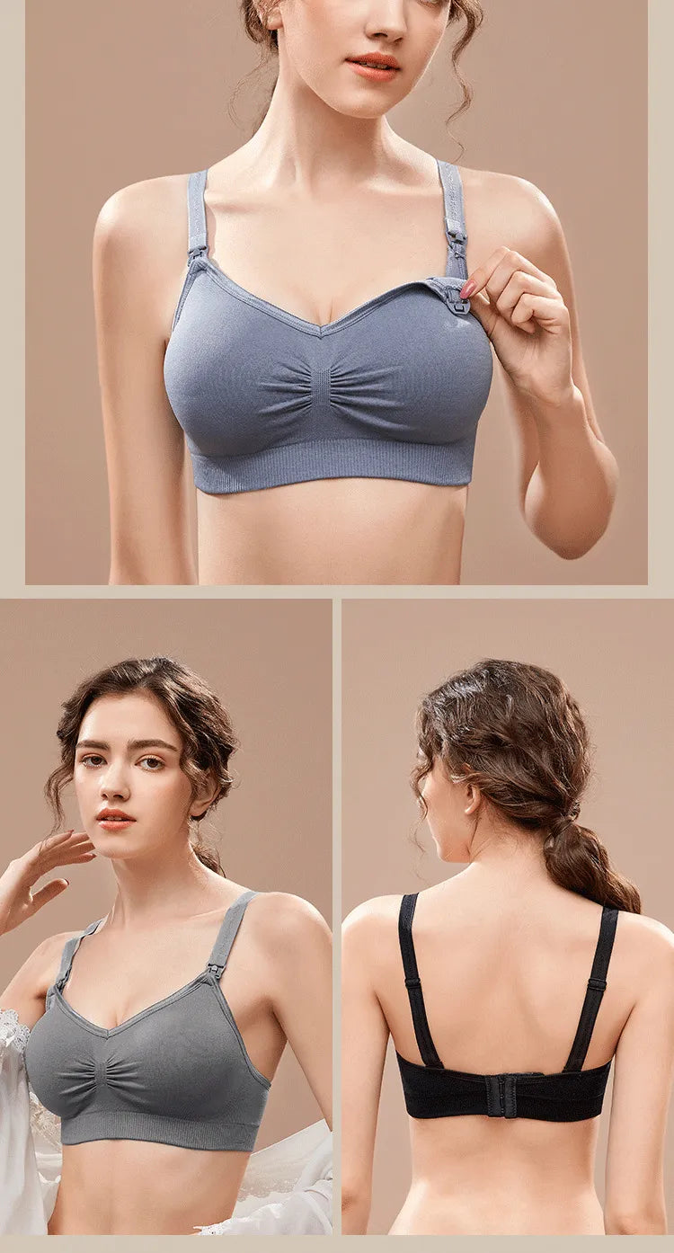 Large Size Full Cup Wireless Push-Up Nursing Bra