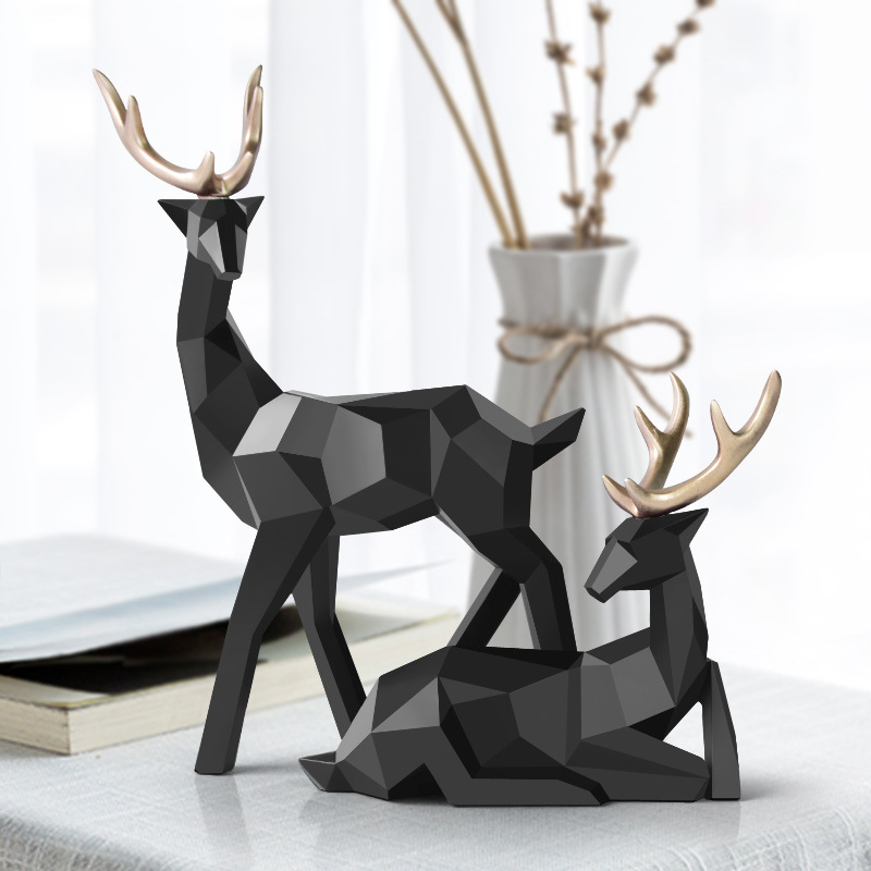 Modern Resin Deer Sculpture - Elegant Home Décor Statue