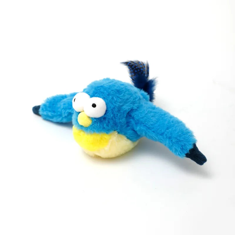 Interactive Plush Pet Toy Sound-Making Electric Fish & Winged Bird for Playtime Fun