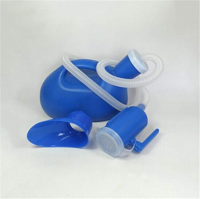 Portable Urinal Bottle for Adults with Long Tube Spill Resistant Bedside Container for Elderly and Travel Use