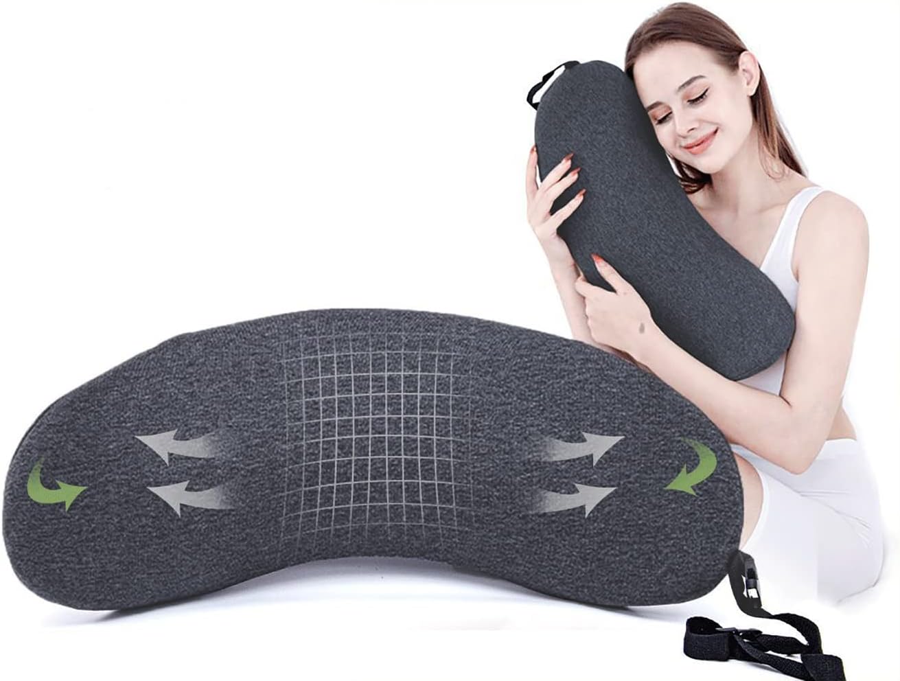 Ergonomic Memory Foam Lumbar Support Pillow – Perfect for Sleep, Work, and Relaxation