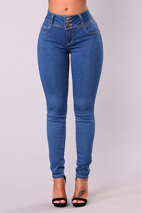 Women’s Bodybuilding Peach Hip Shaping Jeans - High Waist Stretchy Denim for Sculpted Curves