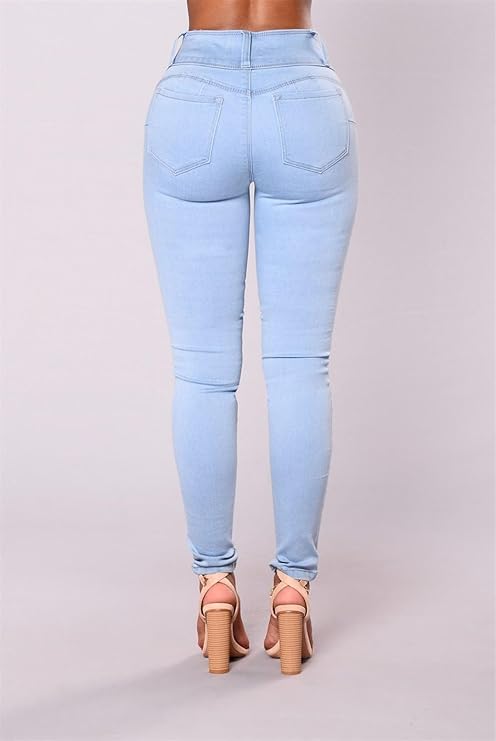 Women’s Bodybuilding Peach Hip Shaping Jeans - High Waist Stretchy Denim for Sculpted Curves