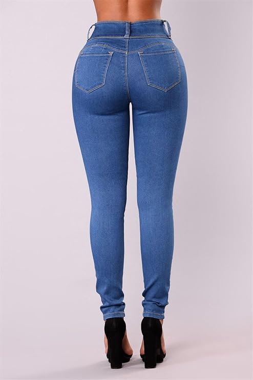 Women’s Bodybuilding Peach Hip Shaping Jeans - High Waist Stretchy Denim for Sculpted Curves