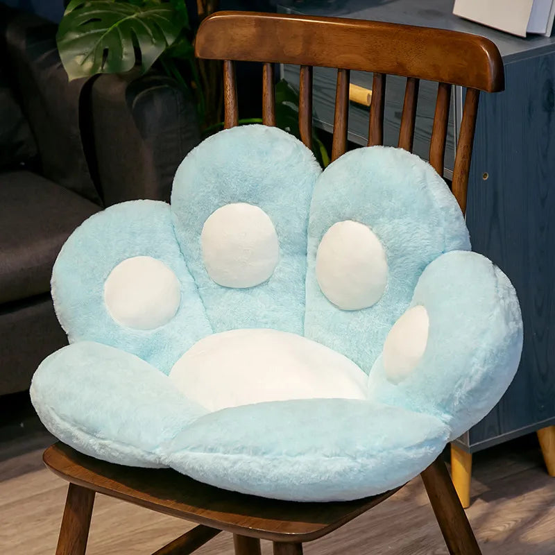 Plush Cat-Shaped Throw Pillow – Large Backrest Cushion for Couch, Office, and Student Chairs