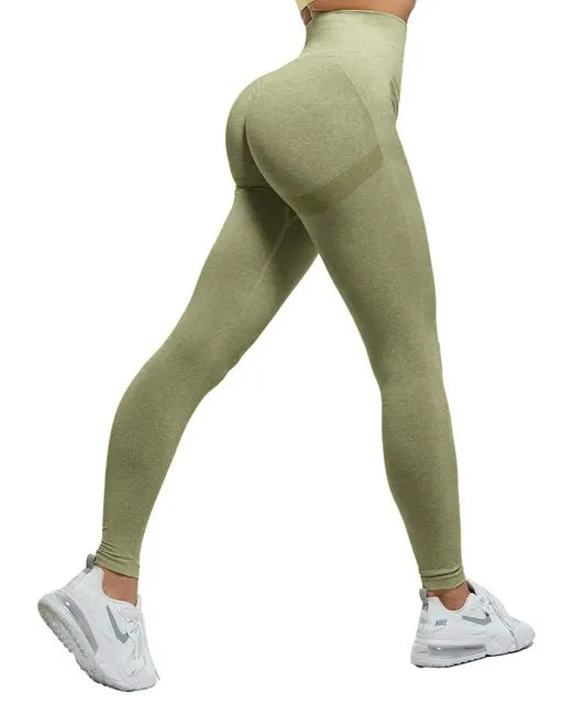 Women's Gym Workout Tights - High Waist Fitness Leggings for Exercise and Push-Ups