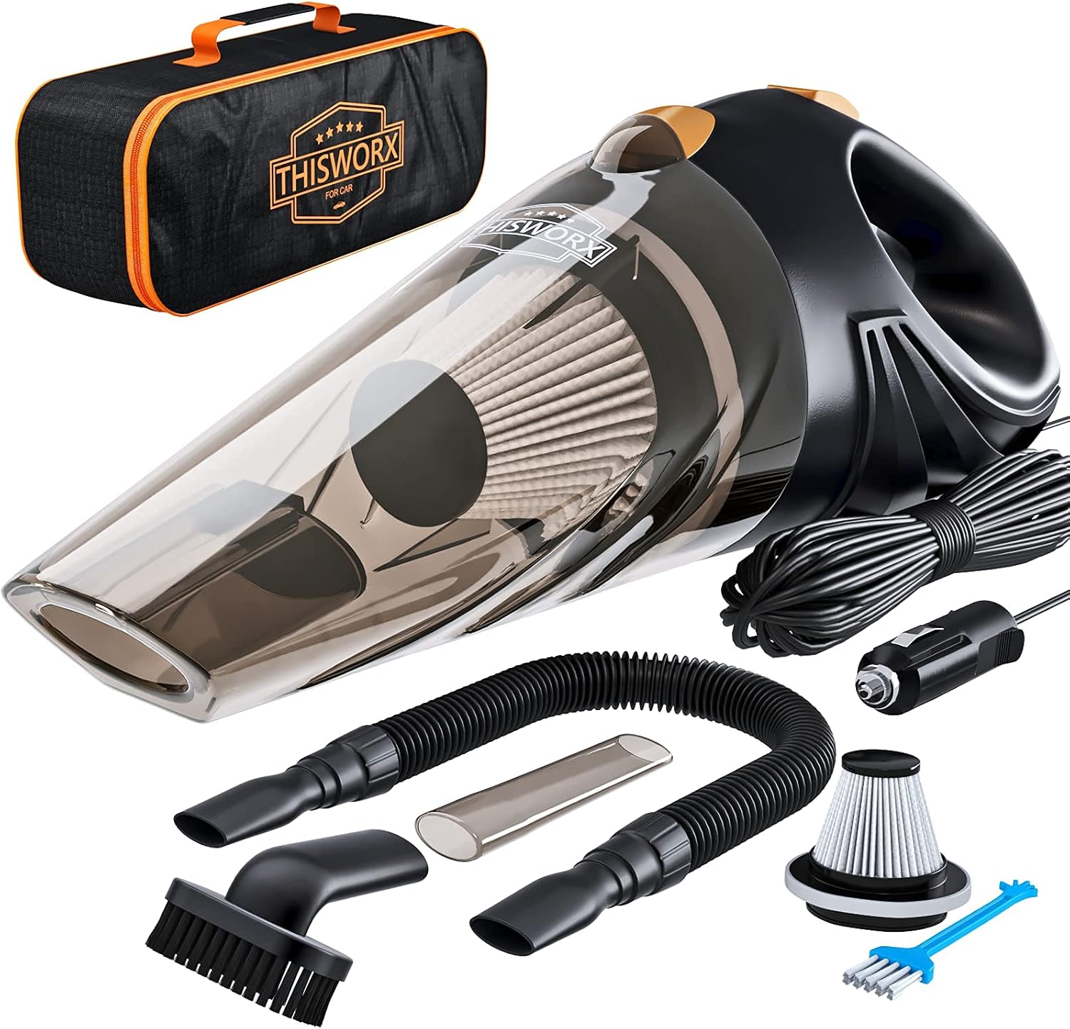 Car Vacuum Cleaner Handheld Wet & Dry Dual Use 12V Powerful Cleaning for Car and Home