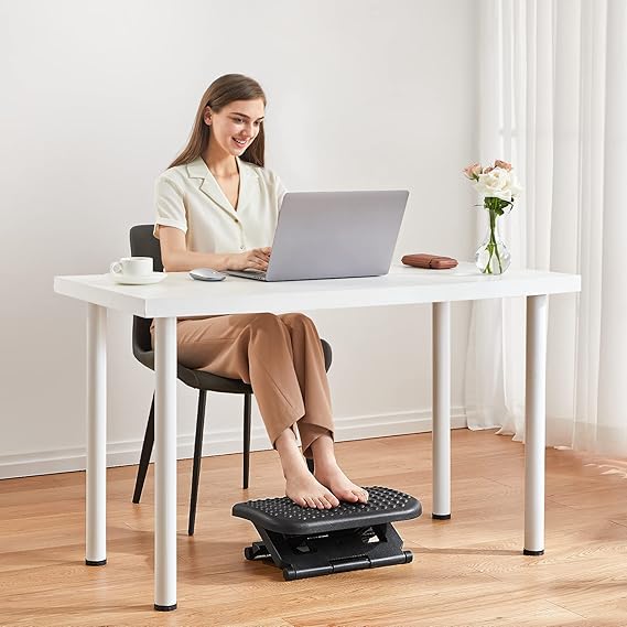 Ergonomic Office Footstool – Adjustable Floor Foot Rest for Desk Comfort and Improved Posture