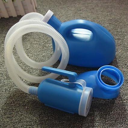 Portable Urinal Bottle for Adults with Long Tube Spill Resistant Bedside Container for Elderly and Travel Use