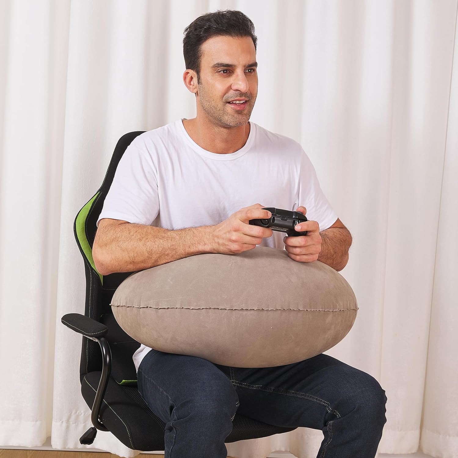 Gaming Inflatable Pillow – Ergonomic Support for Gamers, Desk Work, and Travel