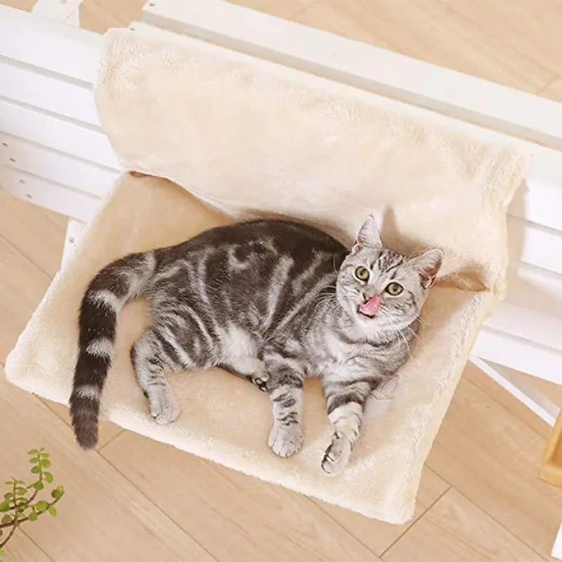 Plush Cat Bed Hammock – Cozy Elevated Cat Lounge for Ultimate Comfort