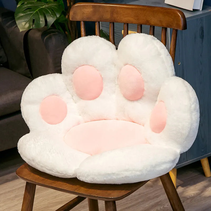 Plush Cat-Shaped Throw Pillow – Large Backrest Cushion for Couch, Office, and Student Chairs