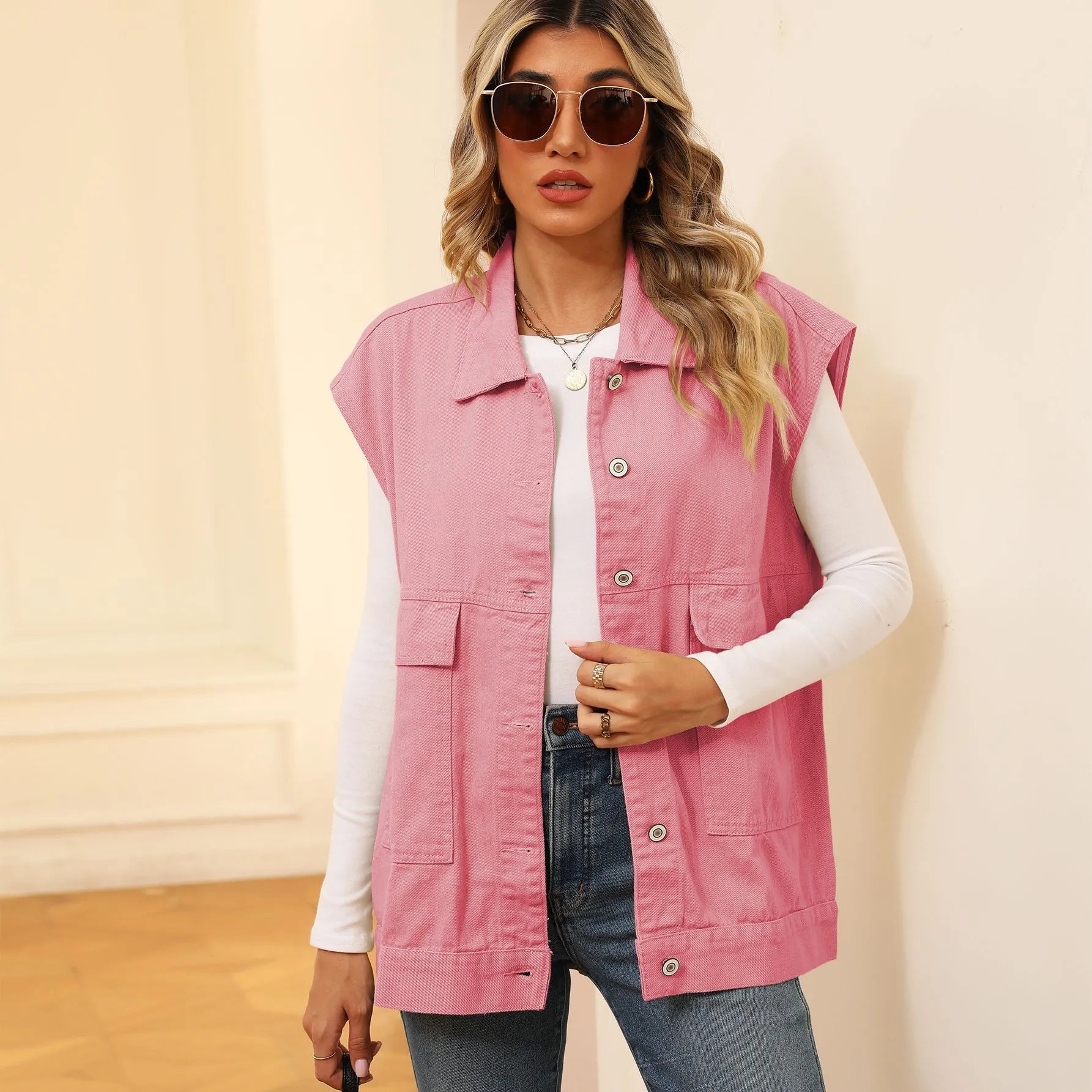 Fashion Simple Denim Jacket Elevate Your Casual Look with Effortless Style