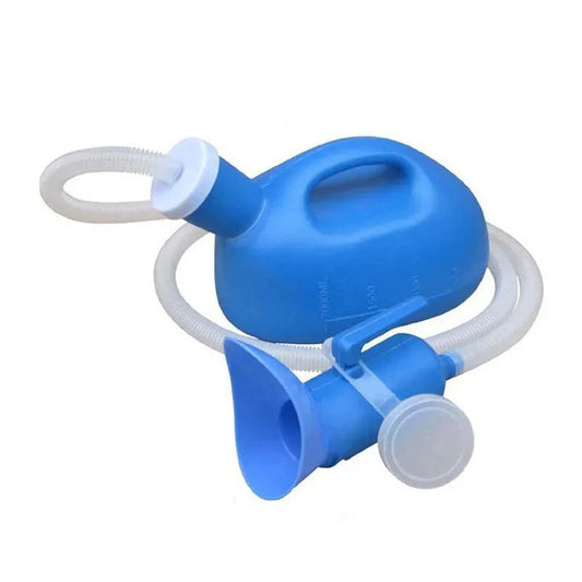 Portable Urinal Bottle for Adults with Long Tube Spill Resistant Bedside Container for Elderly and Travel Use