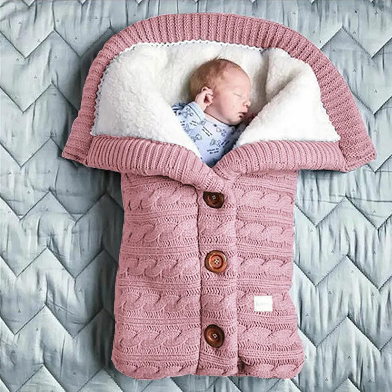 Thickened and Widened Baby Sleeping Bag Cozy Winter Wrap for Newborns