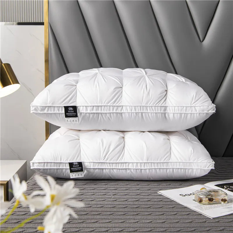 Premium Duck Down Pillow – Orthopedic Support, Luxurious Comfort, Perfect for Home & Dormitory