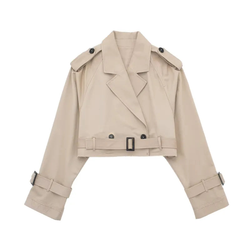 Women's Belted Windbreaker Coat