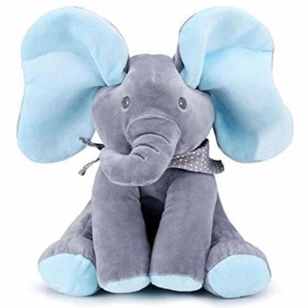 Peek A Boo Elephant Plush Toy – Adorable Baby Toy for Sensory Stimulation, Motor Skills, and Social Development