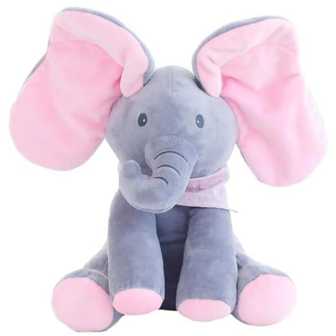 Peek A Boo Elephant Plush Toy – Adorable Baby Toy for Sensory Stimulation, Motor Skills, and Social Development