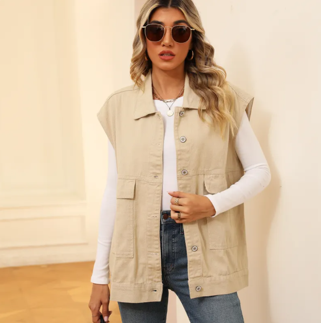 Fashion Simple Denim Jacket Elevate Your Casual Look with Effortless Style