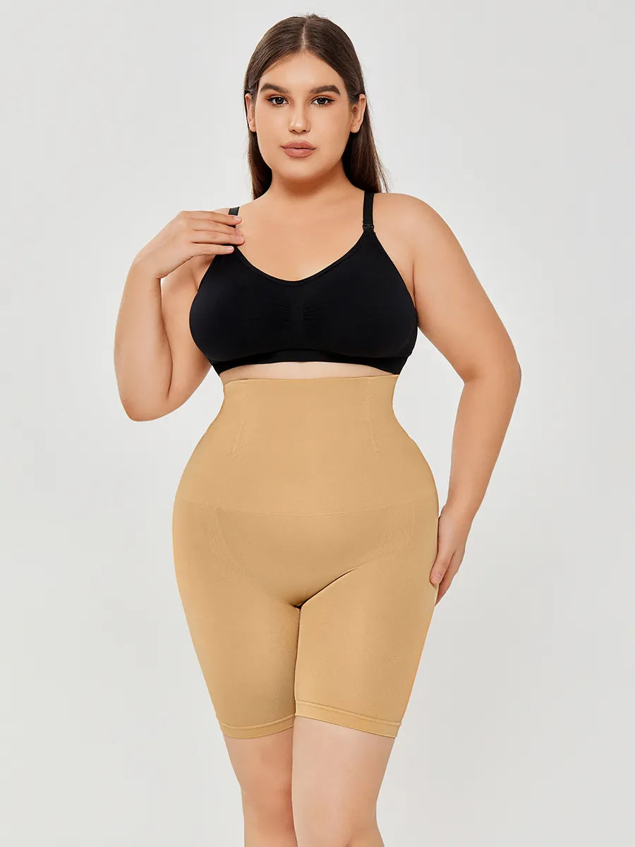 High-Waisted Body Shaper Shorts Butt-Lifting Seamless Shapewear Girdle