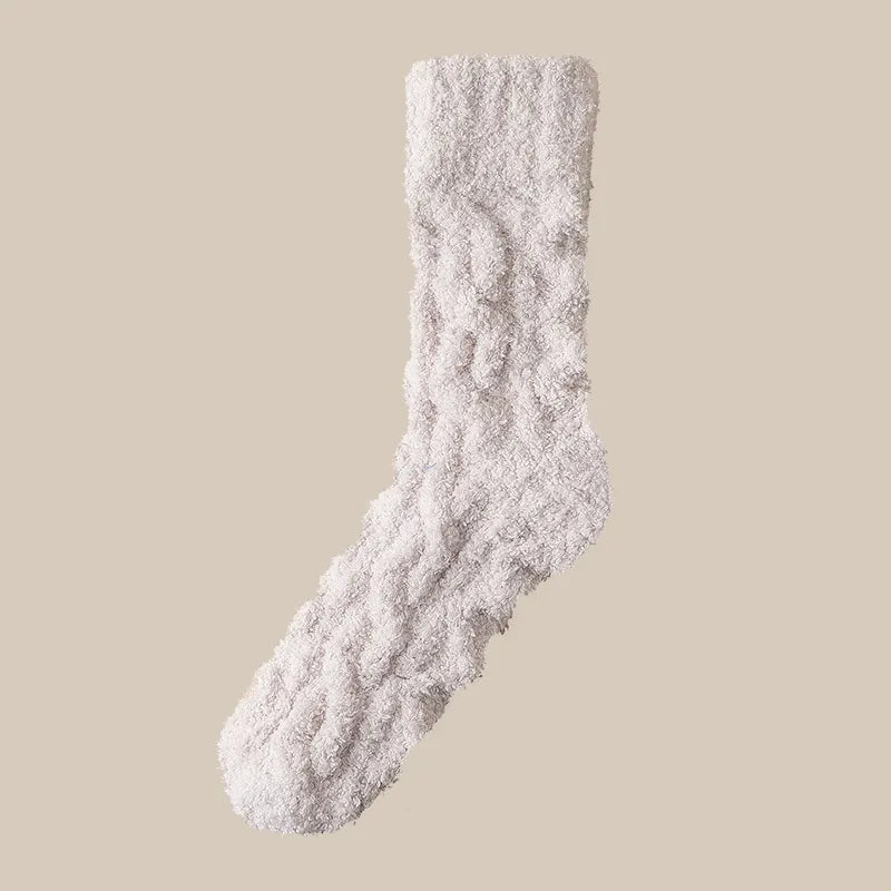 Winter Warm Fuzzy Coral Fleece Socks Cozy Non-Slip Home Socks for Men & Women